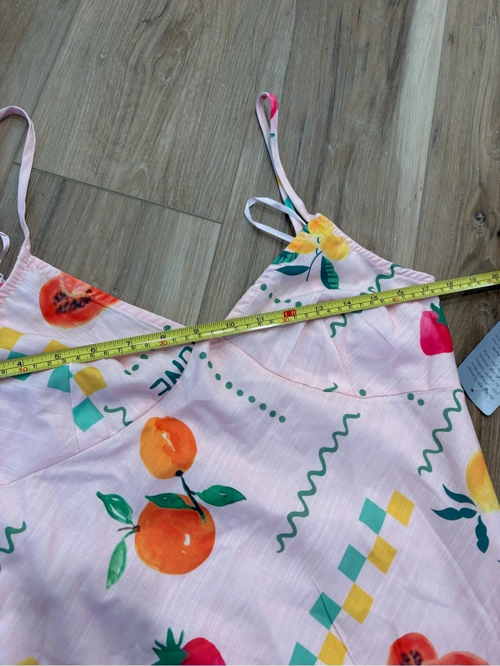 Petal & Pup Blush Pink Fruit-Print Dress *Flaw - Picture 2 of 5